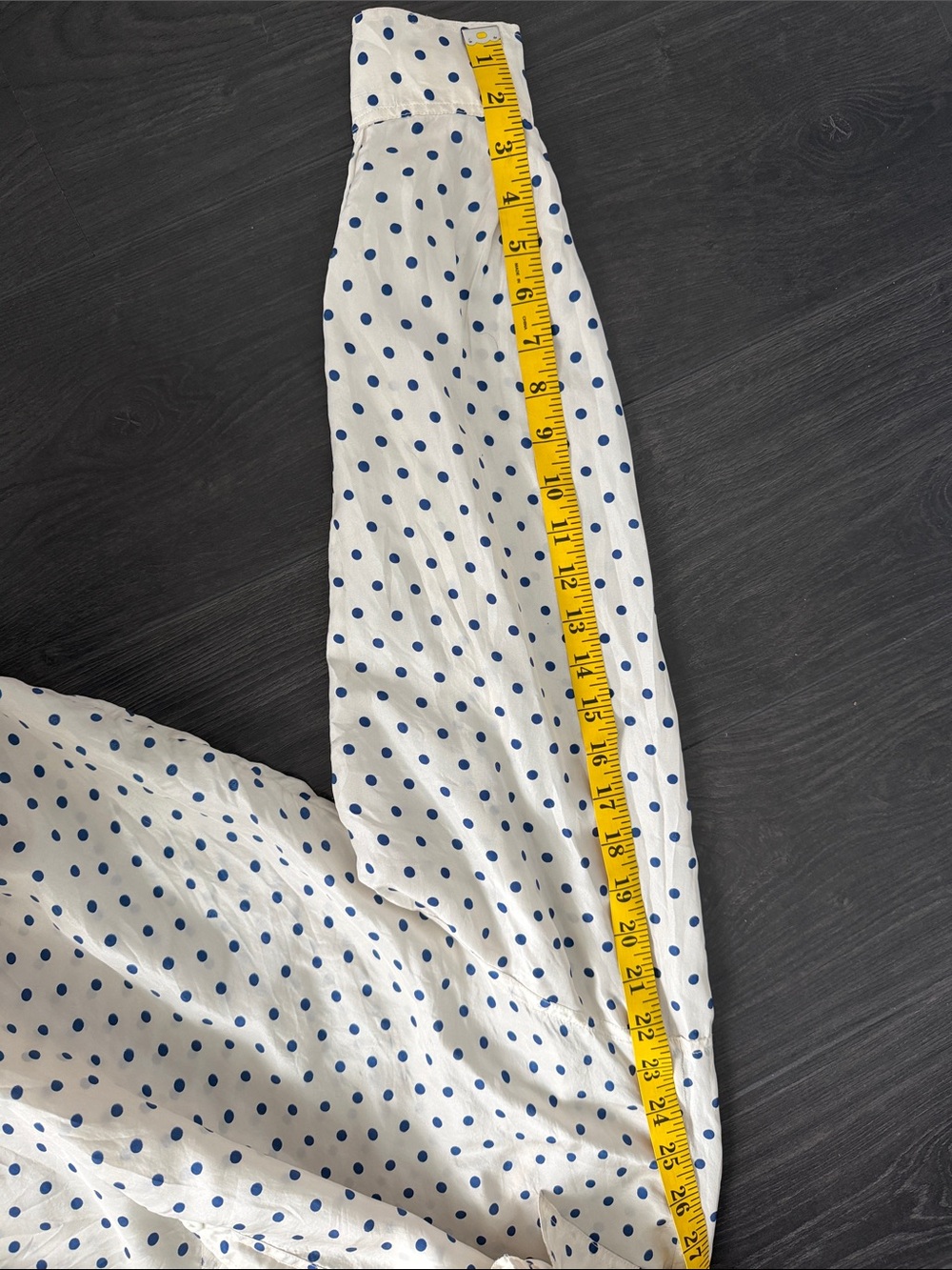 Plum Blossom - Vintage 100% Pure Silk Polka Dot Button-Up Shirt - Picture 6 of 6
